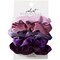 Contemporary Home Living Set of 5 3" Purple and White Purples Velvet Scrunchie Headbands